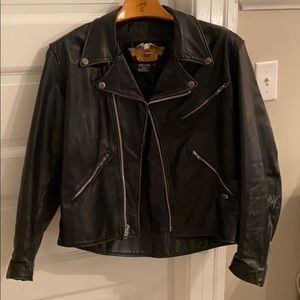 Classic Harley Davidson leather biker coat